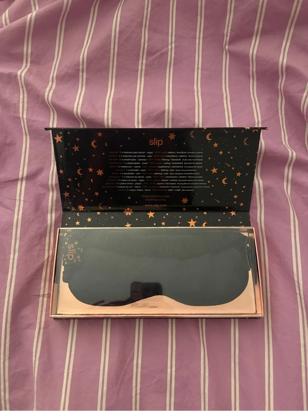 Slip 100% Pure Silk Sleep Mask in Solid Black